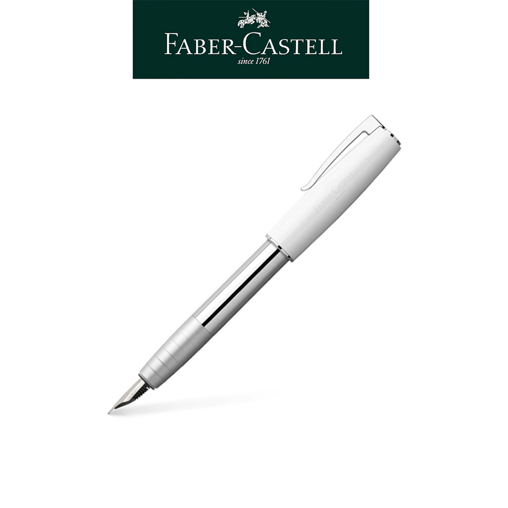 免費客製化刻字【Faber-Castell】LOOM雅緻鋼筆F尖-優雅白 送禮首選 台灣輝柏✿50B004